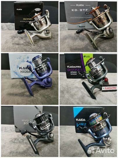 Катушки Kaida,Caiman, Eastshark, Nautilus и др