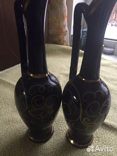 Два графина, керамика, кобальт.ссср