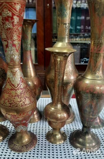 Вазы латунь от 21 см до 41 см