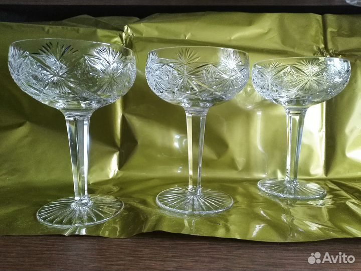 Фужеры/Шампанки /Креманки Хрусталь 60-е годы