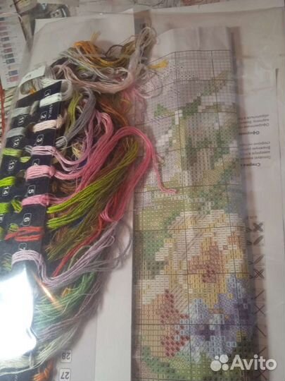 Остатки набора для вышивания