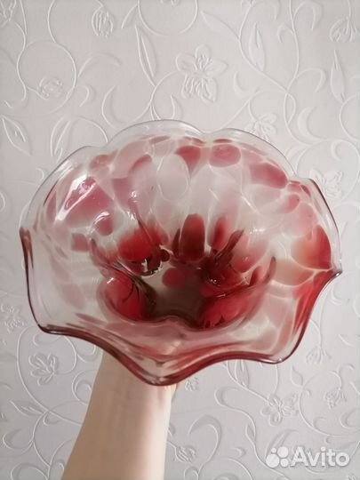 Ваза цветное стекло СССР