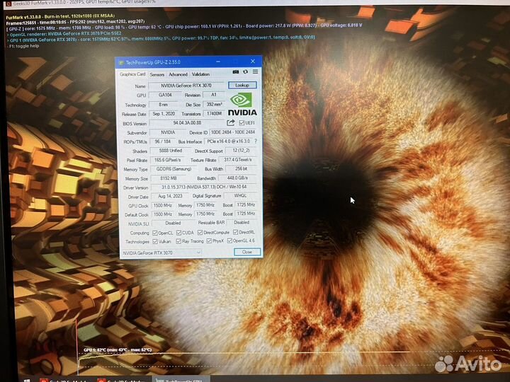 Gainward RTX 3070 8Gb. В идеале