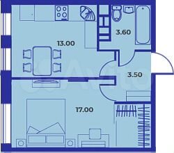 1-к. квартира, 37,1 м², 2/15 эт.
