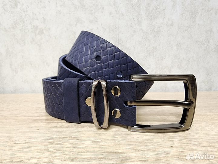 Мужской кожаный ремень - ручной работы