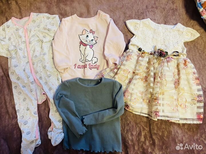 Одежда для девочки 74 80 пакетом
