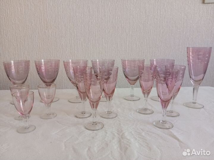 Бокалы фужеры рюмки стекло СССР