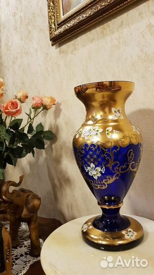 Ваза 45см Смальта.Лепка.Bohemia.Богемия