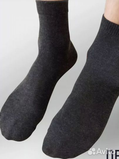 Носки мужские высокие, однотонные, хлопок 10 пар