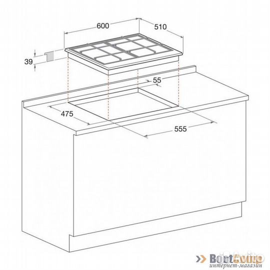 Поверхность газовая Whirlpool GMT 6422 AN