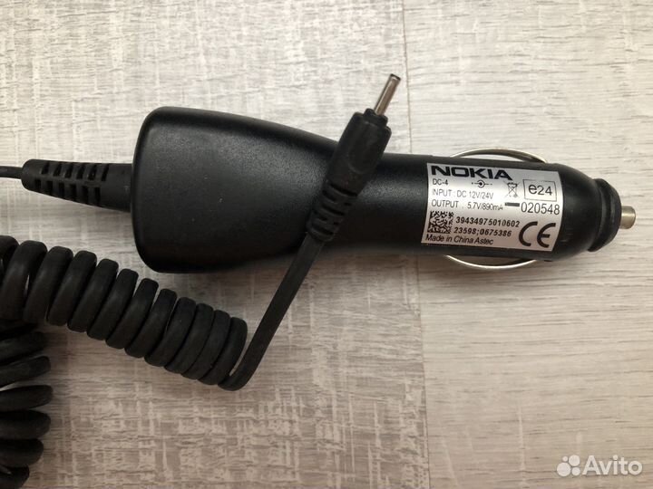 Зарядные устройства nokia (сеть/а/м) оригинал