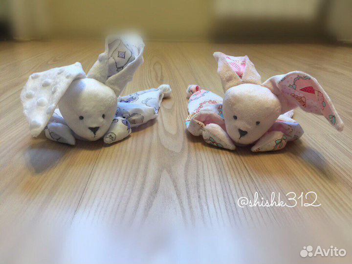 Зайка комфортер (зайка куски) -первая игрушка малы