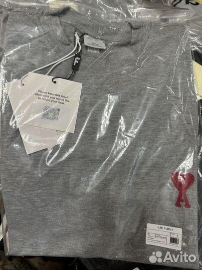 Футболка Ami Paris 2024 серая S M L XL XXL