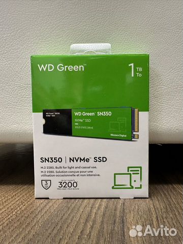 SSD 1 Tb WD Green SN350 (M.2 2280, PCIe, NVMe)