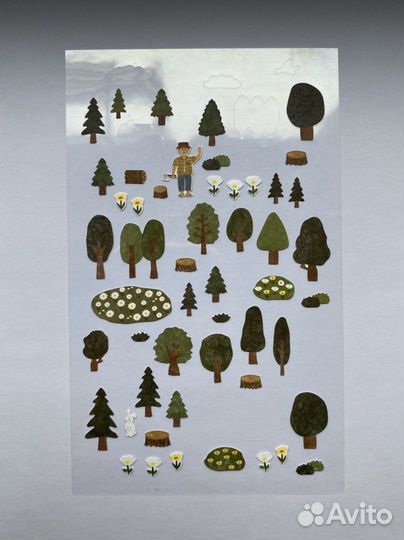 Наклейки для творчества: кактусы, лето, осень