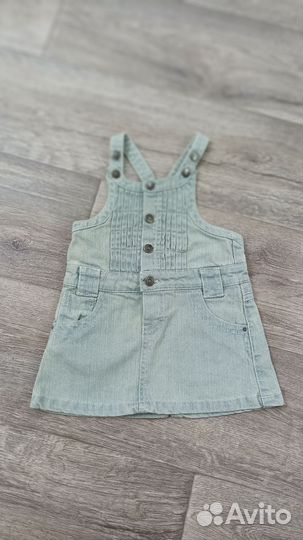 Джинсовый сарафан для девочки 86 92