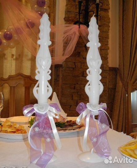 Свечи свадебные, венчальные 2 шт