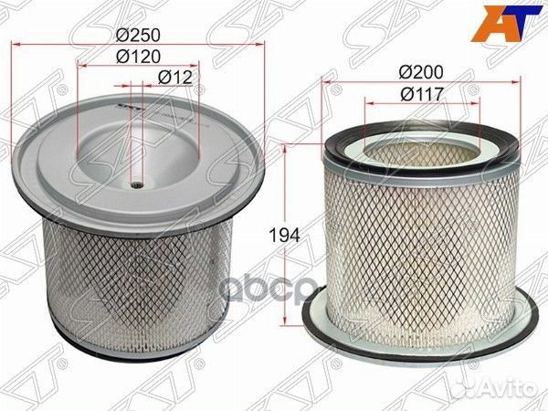 Фильтр воздушный nissan patrol TB48DE Y61 02-10