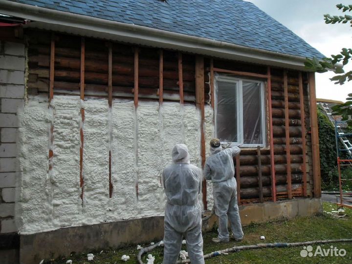 Утепление напылением пенополиуретана