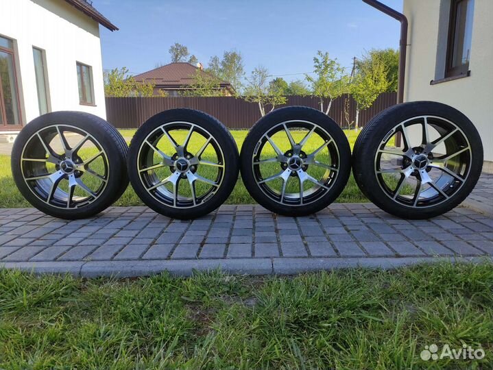 Диски r18 с резиной. Mercedes