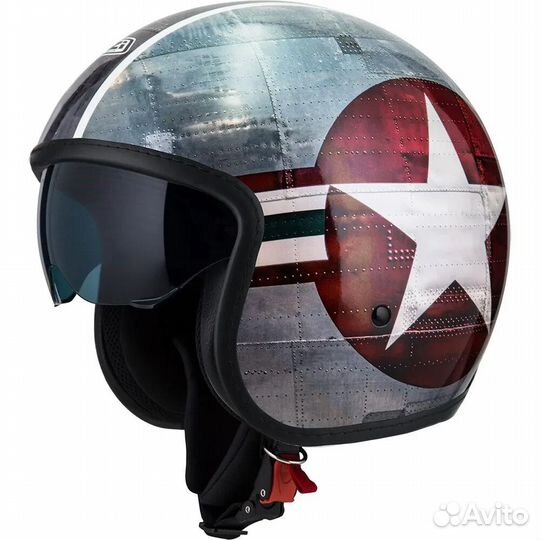 NZI Rolling 4 Sun open face helmet Glossy Aeronaut