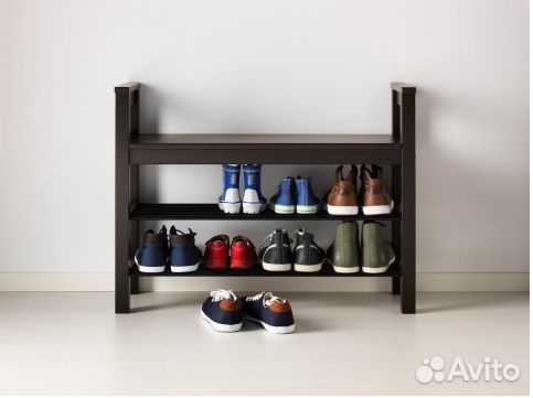 Скамья для обуви кантри 85 (хемнэс),черный,85x32x