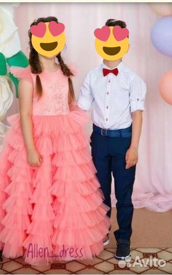 Платье для девочки на выпускной, рост 140