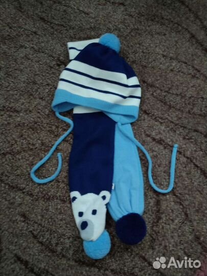 Комплект шапка и шарф для мальчика