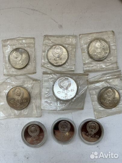 Юбилейные рубли СССР. Запайка. Пруф