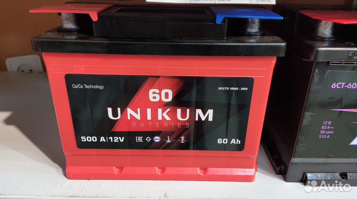 Новый аккумулятор 60Ач Unikum на ваз