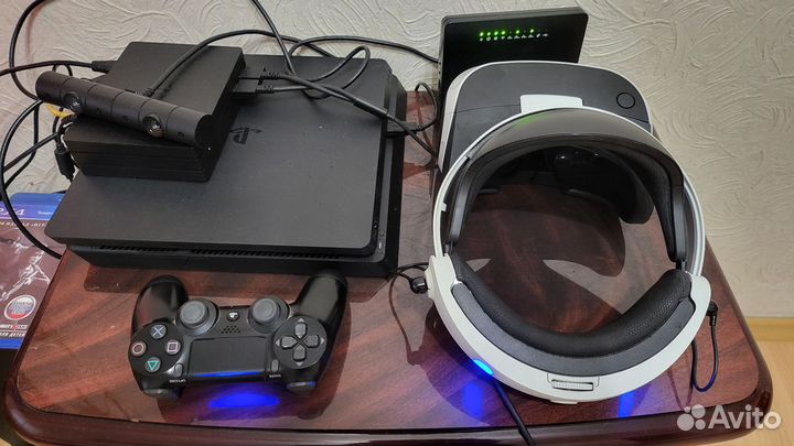 Ps4 slim 1tb + vr с играми