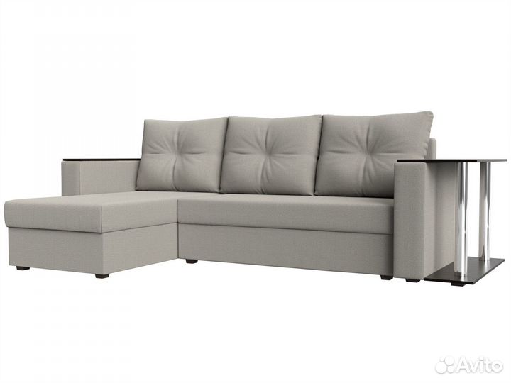 Угловой диван Атланта Лайт левый угол, амур бежевы