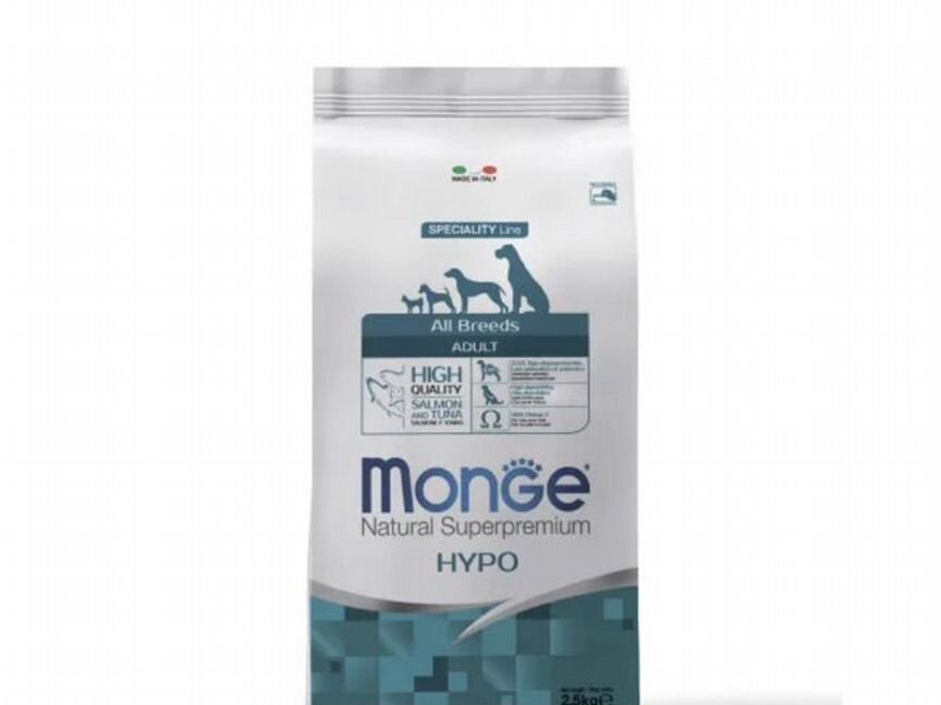 Корм для собак monge hypo 2.5кг, 2шт