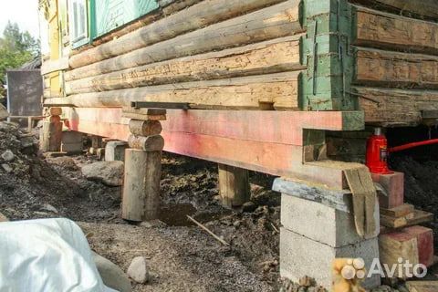 Замена Венцов Поднятие домов Фундамент