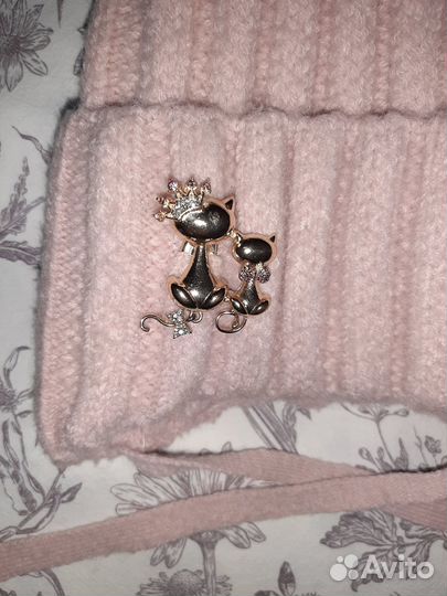 Комплект шапка и снуд для девочки