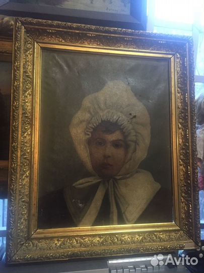 Картина «Девочка в капоре» 1890е. Царская Россия
