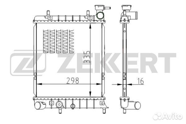 Радиатор двс Hyundai Accent 1999- MK1142 II