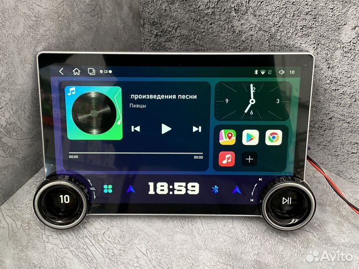 Магнитола android 2к 10 ядер 4/64гб с крутилками