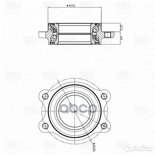 Ступица для а/м Audi A4 (07) (перед. с подшип
