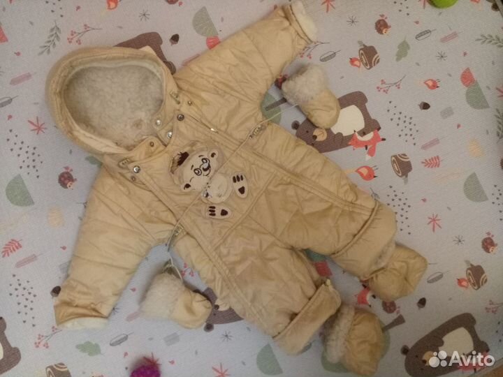 Зимний конверт для новорожденных на овчине