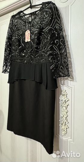 Нарядное новое кружевное праздничное платье 54
