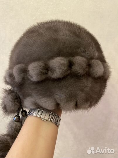 Шапка норковая женская новая