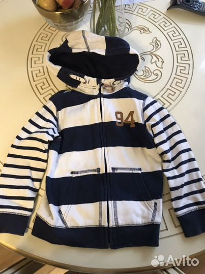 Джинсовая рубашка 110 next и толстовка hm