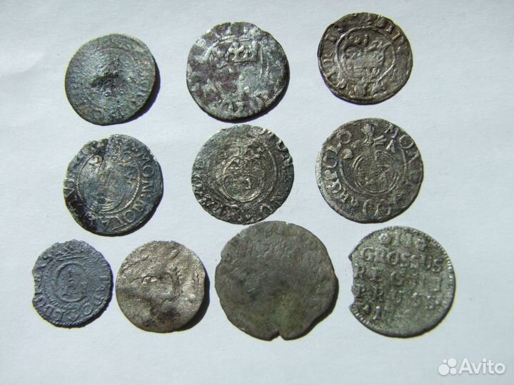 Монеты 16 - 18 вв. 10 шт. одним лотом