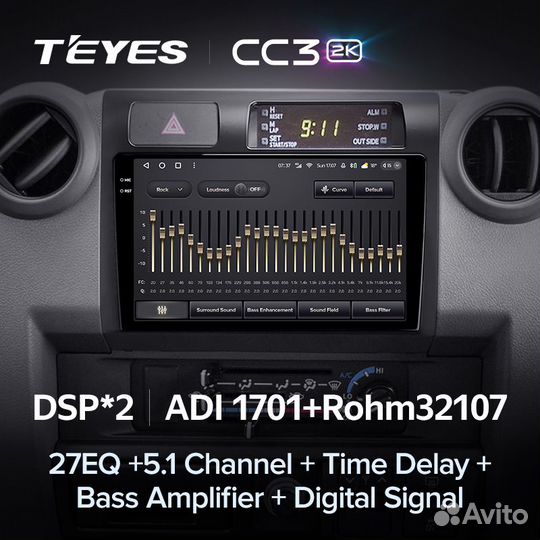 Магнитола Teyes CC3 2K 3/32 Toyota Land Cruiser 70