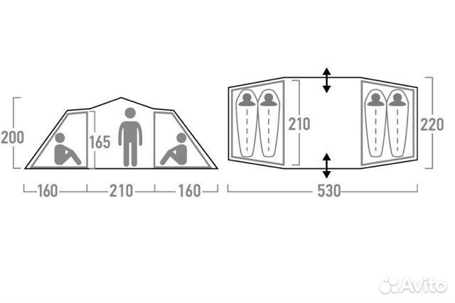 Набор мебели Outventure: стол и 4 стула