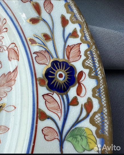 Антикварная тарелка из Англии, Derby 200 лет