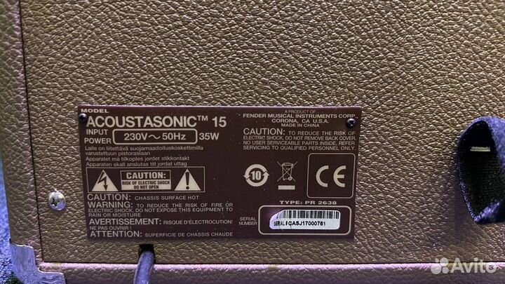 Комбоусилитель Fender acoustasonic 15 comb