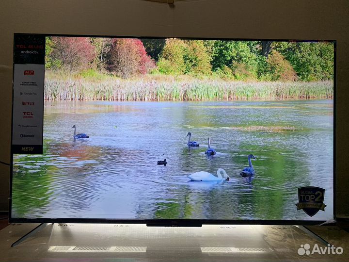 Безрамочный большой телевизор 4K 55 + настройка