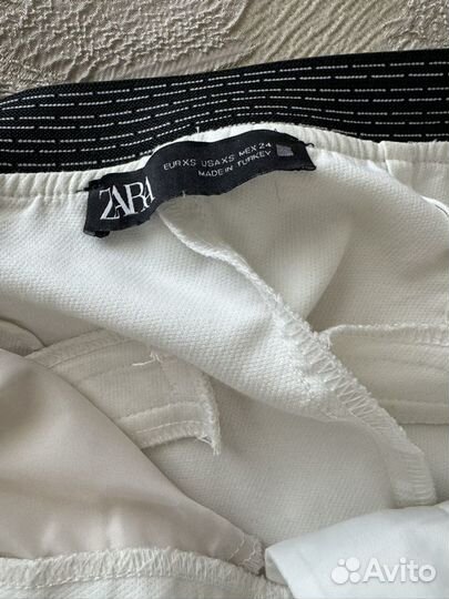 Брюки белые zara xs